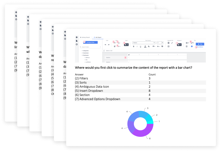 First Click Test Summary showing test results